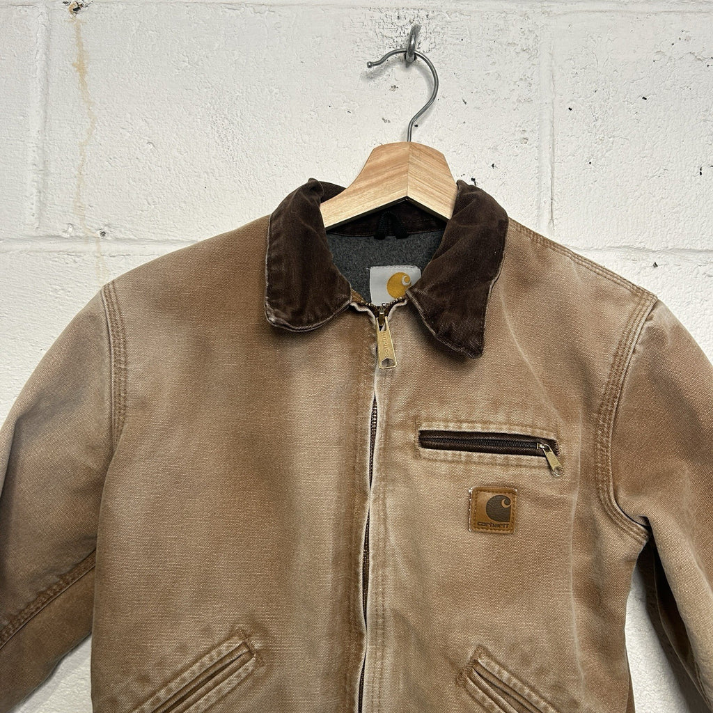 Y2K Carhartt Sherpa-Lined Detroit Jacket “Brown” YYJ97 BRN Youth L/Women’s XS