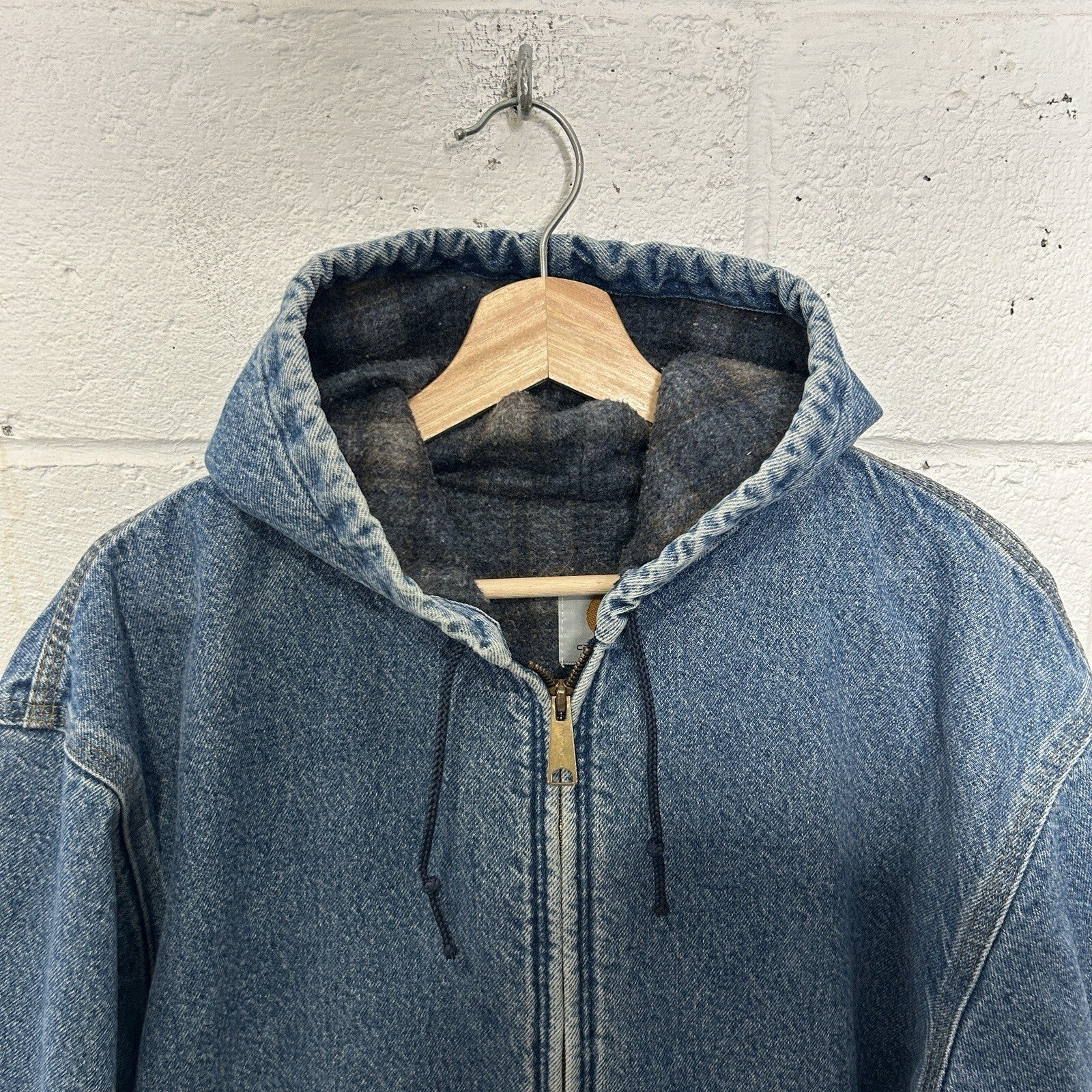 Vintage Carhartt Blanket-Lined Hooded Jacket “Denim” JB698 ASAP Rocky Men’s XL