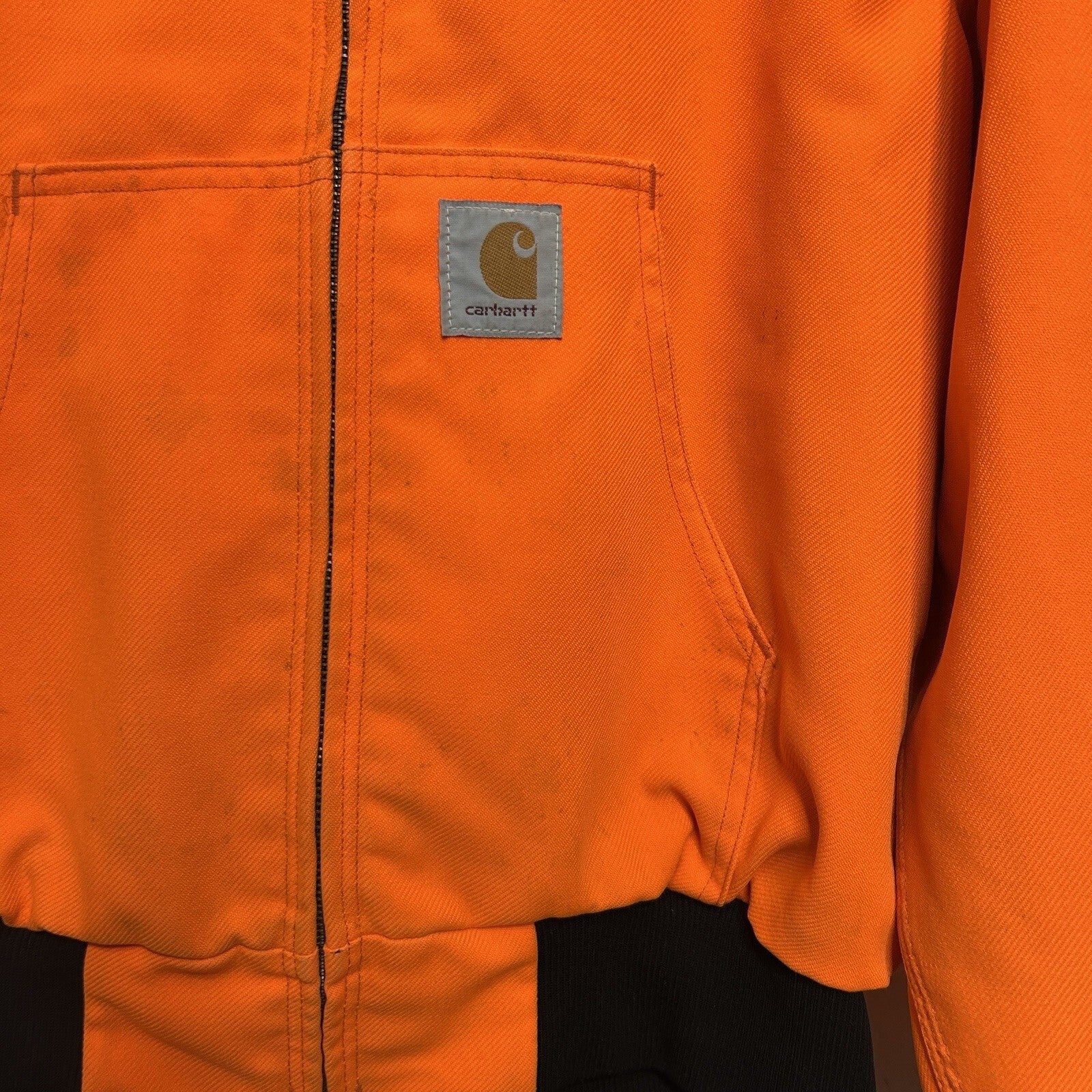 Vintage Carhartt Hooded Active Jacket “Blaze Orange” JRW09 Men’s Medium
