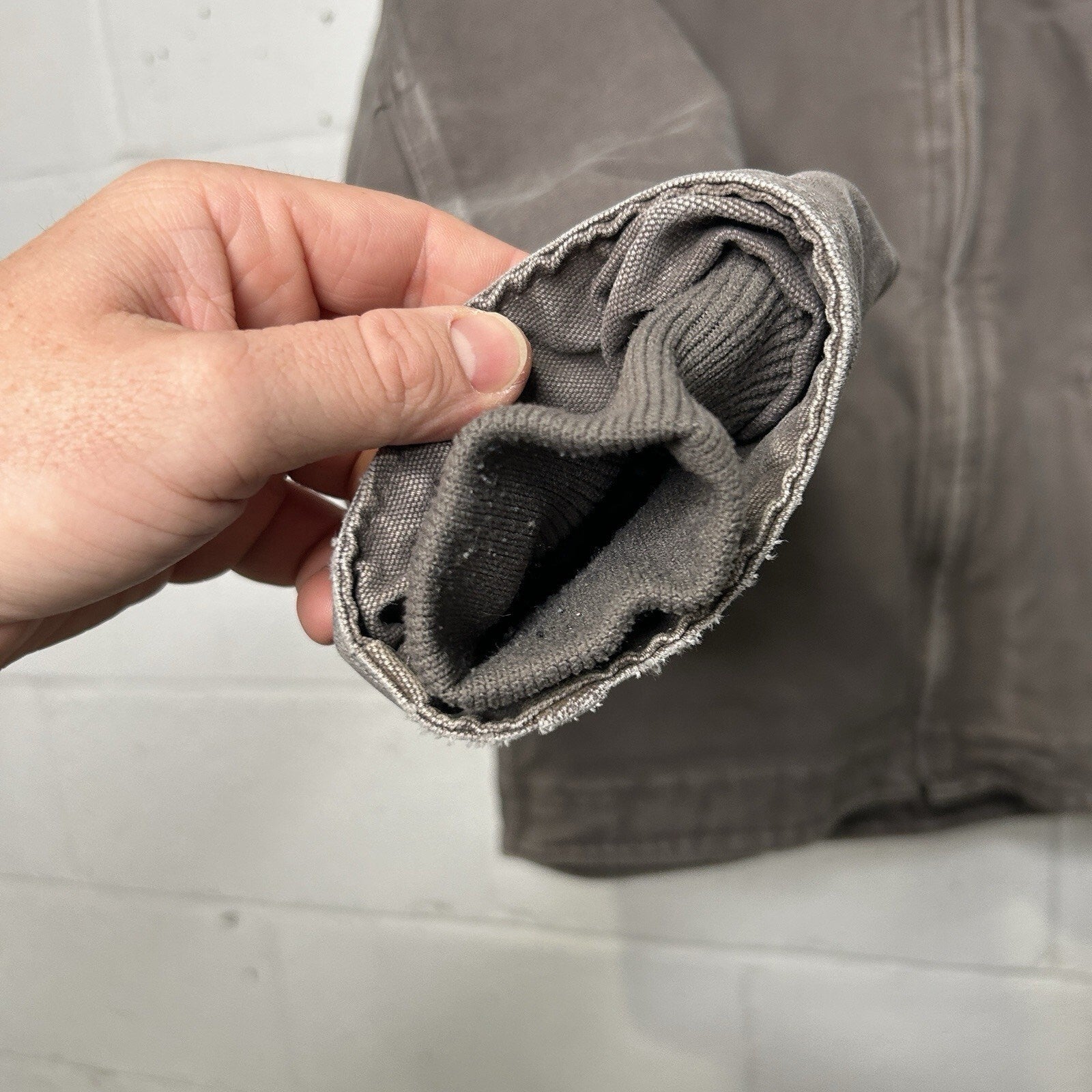 Carhartt Sherpa-Lined Hooded Detroit Jacket “Taupe Grey”