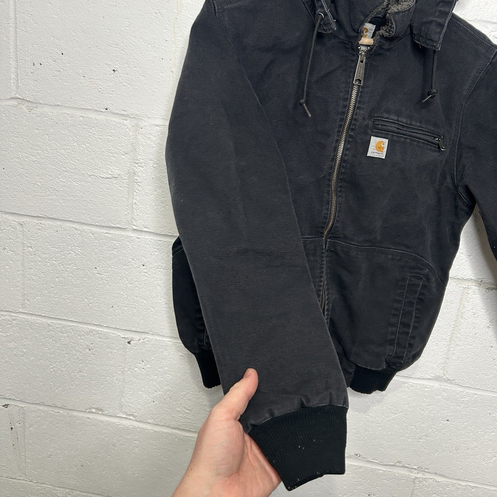 Carhartt Sherpa-Lined Wildwood Jacket “Washed Black” 100815-001 Women’s Medium