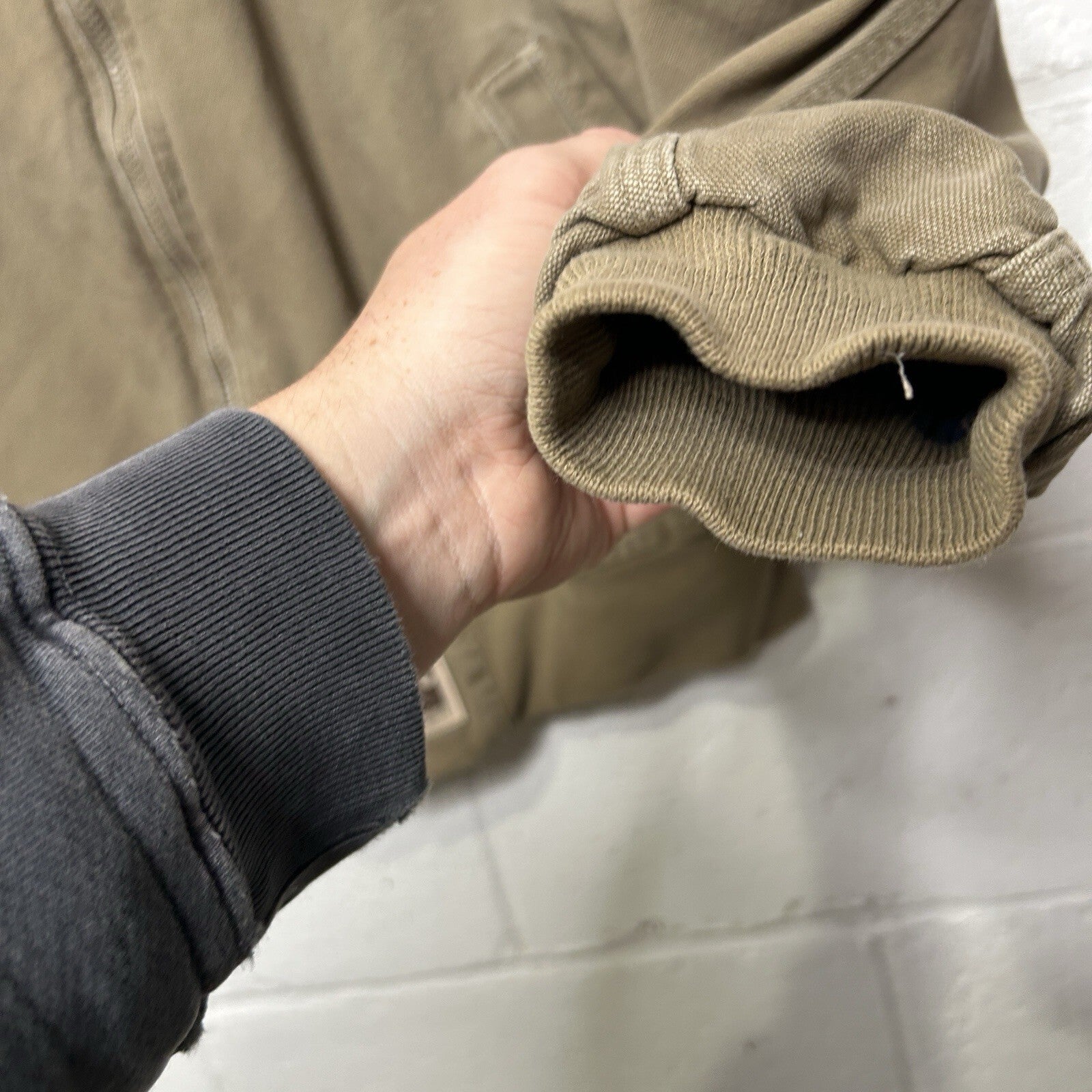 Vintage Carhartt Sheeting-Lined Plainsman Jacket “Taupe” JS0121 Men’s Medium