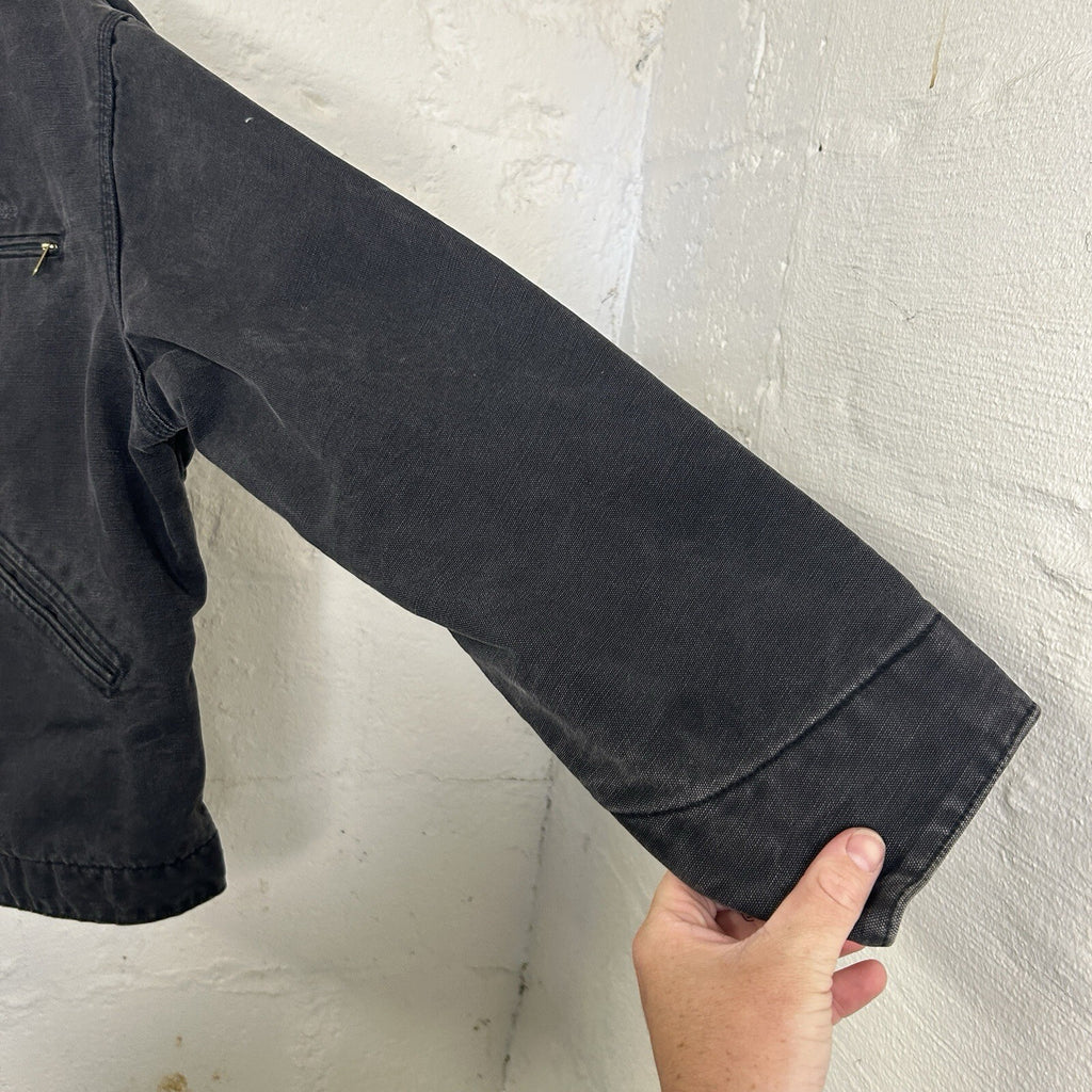 Vintage Faded Carhartt Blanket-Lined Detroit Jacket “Black” J01 BLK Men’s Large