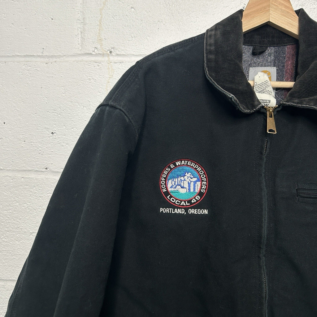 Vintage Carhartt Blanket-Lined Detroit Jacket “Black” UJ01 BLK Union Made USA