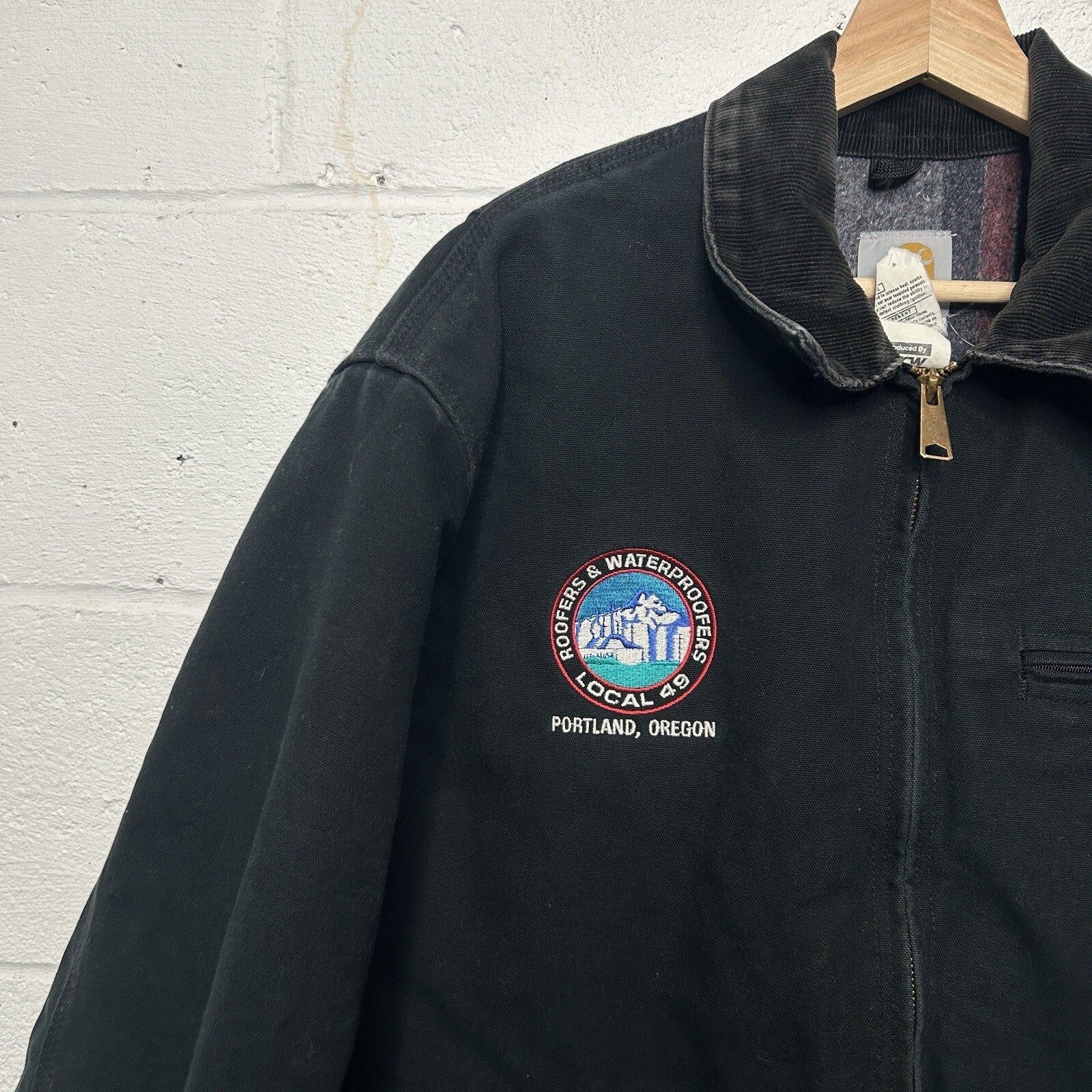 Vintage Carhartt Blanket-Lined Detroit Jacket “Black” UJ01 BLK Union Made USA