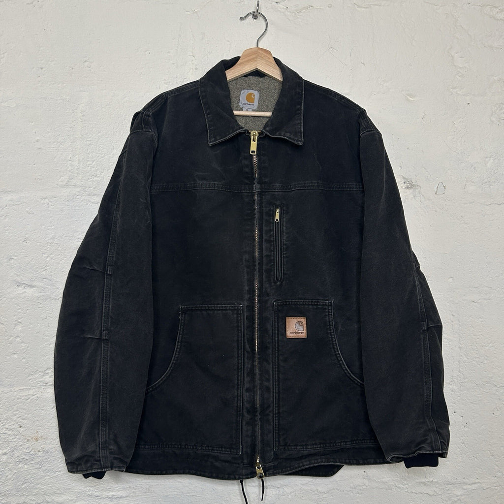 Carhartt Sandstone Sherpa-Lined Ridge Coat “Black” C61 BLK Men’s X-Large