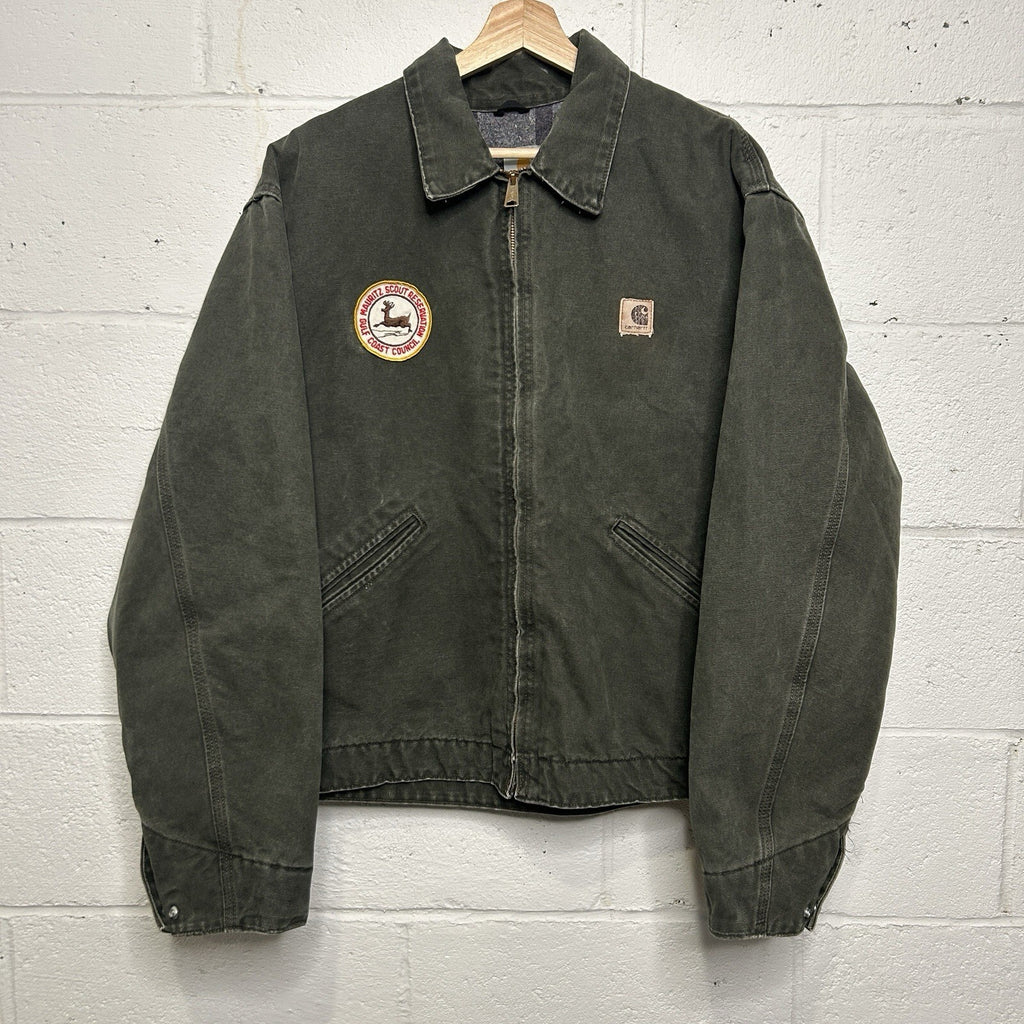 Vintage Carhartt Blanket-Lined Detroit Jacket “Moss” J146 MOS Men’s X-Large