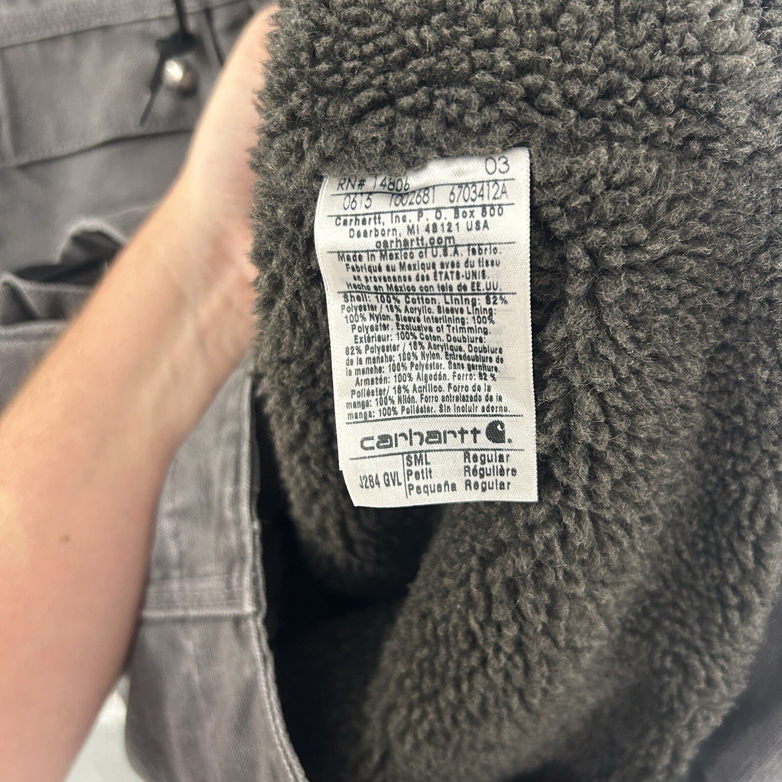 Y2K Carhartt Sandstone Hooded Multi-Pocket Jacket “Gravel” J284 GVL Men’s Small