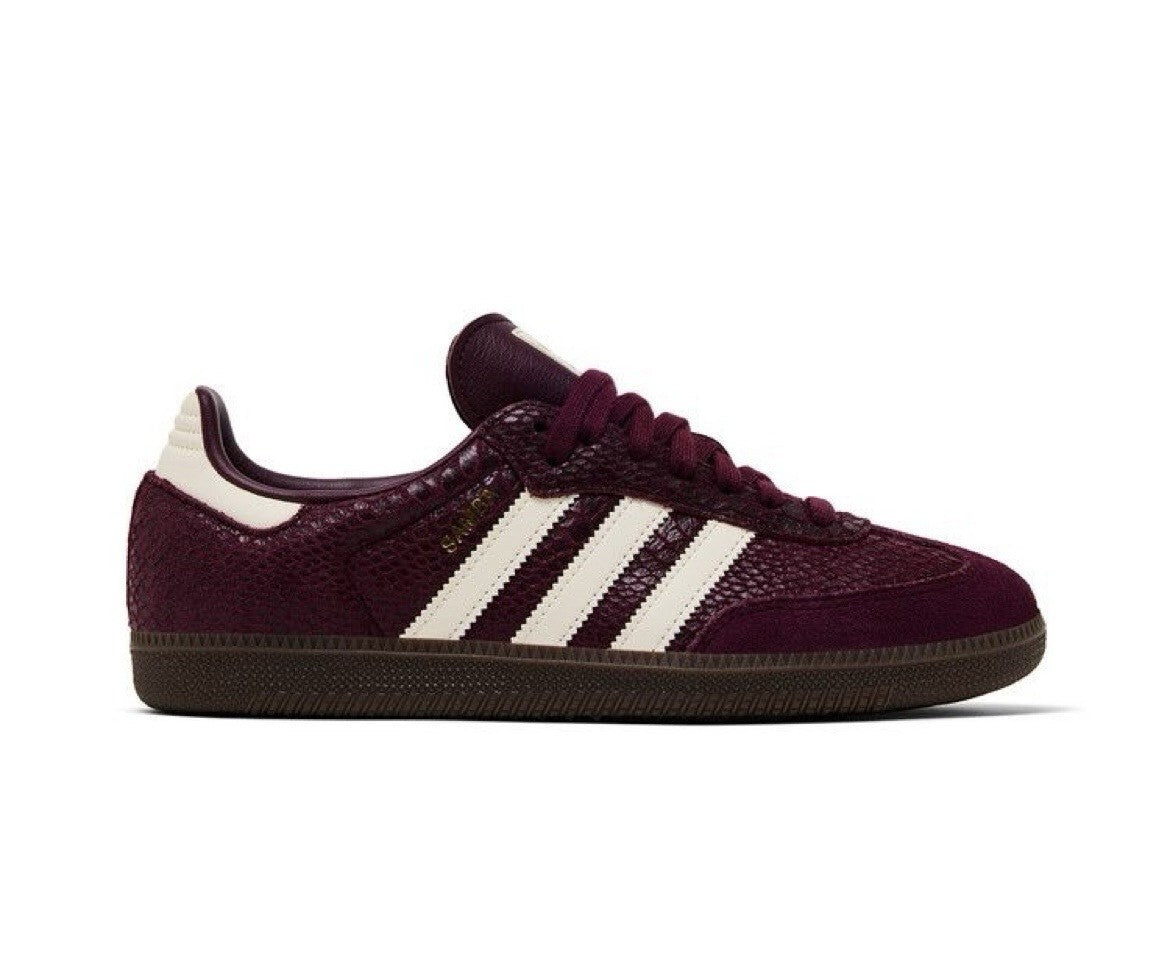 adidas Samba OG WMNS Snakeskin- “Maroon Cream White” IH3979 Women’s New