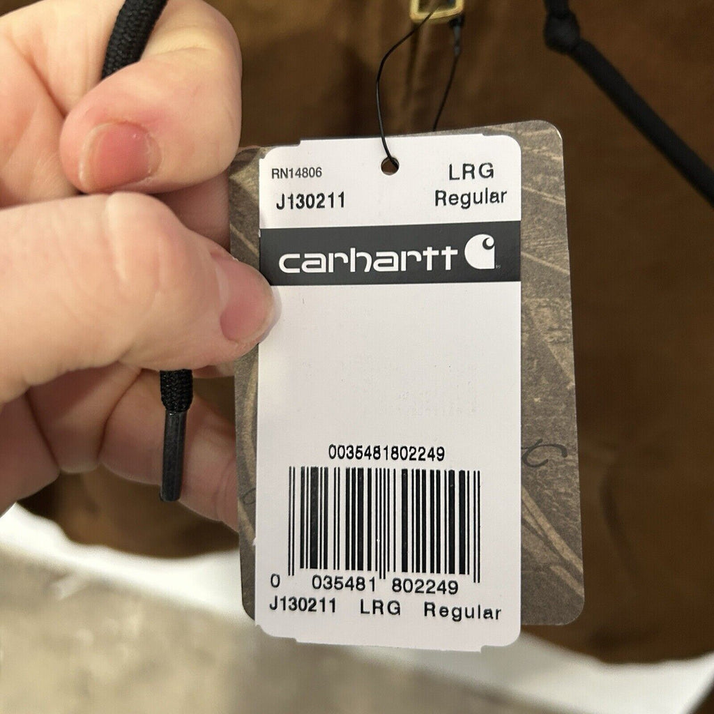 Carhartt Duck Canvas Hooded Quilt-Lined Jacket “Brown” J130