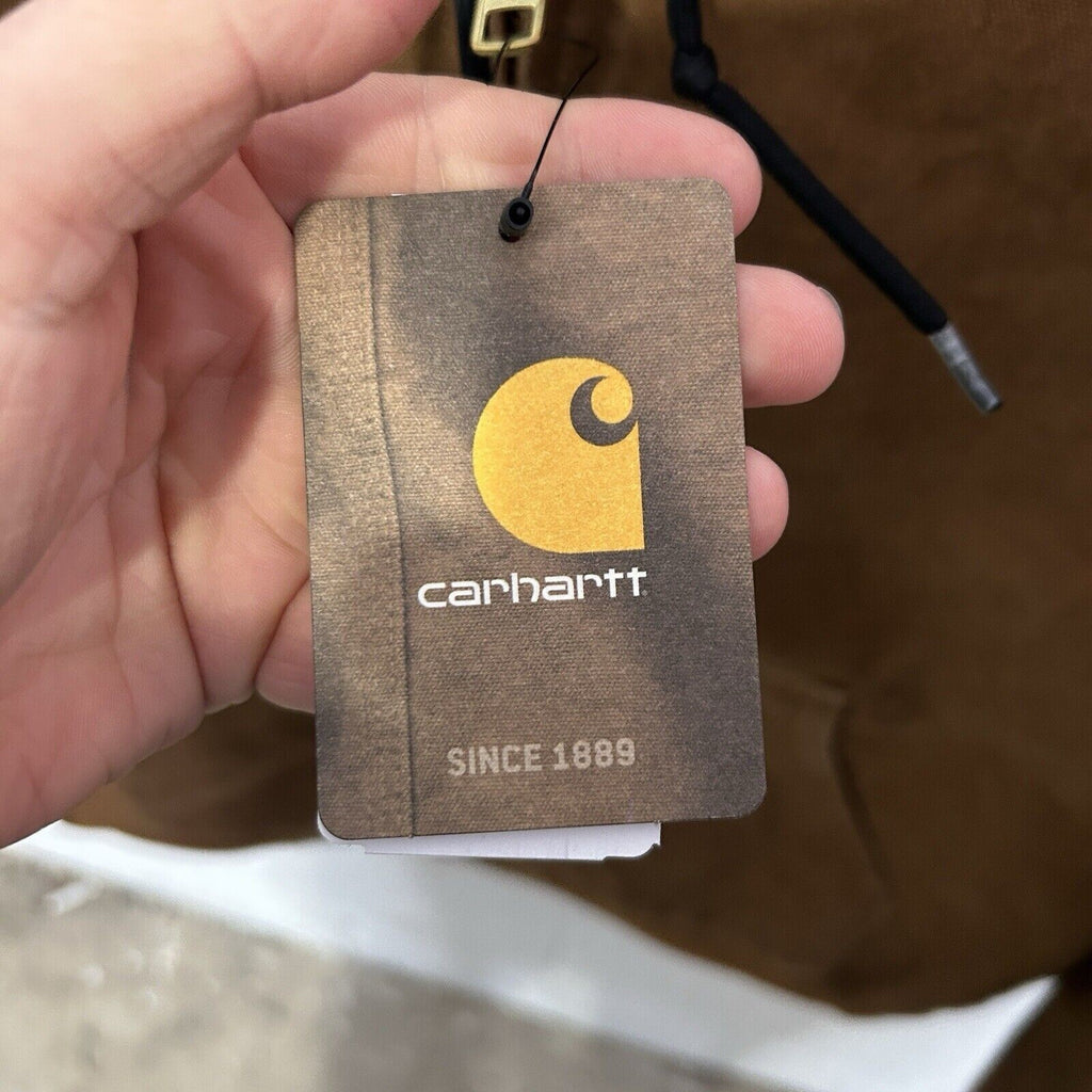 Carhartt Duck Canvas Hooded Quilt-Lined Jacket “Brown” J130