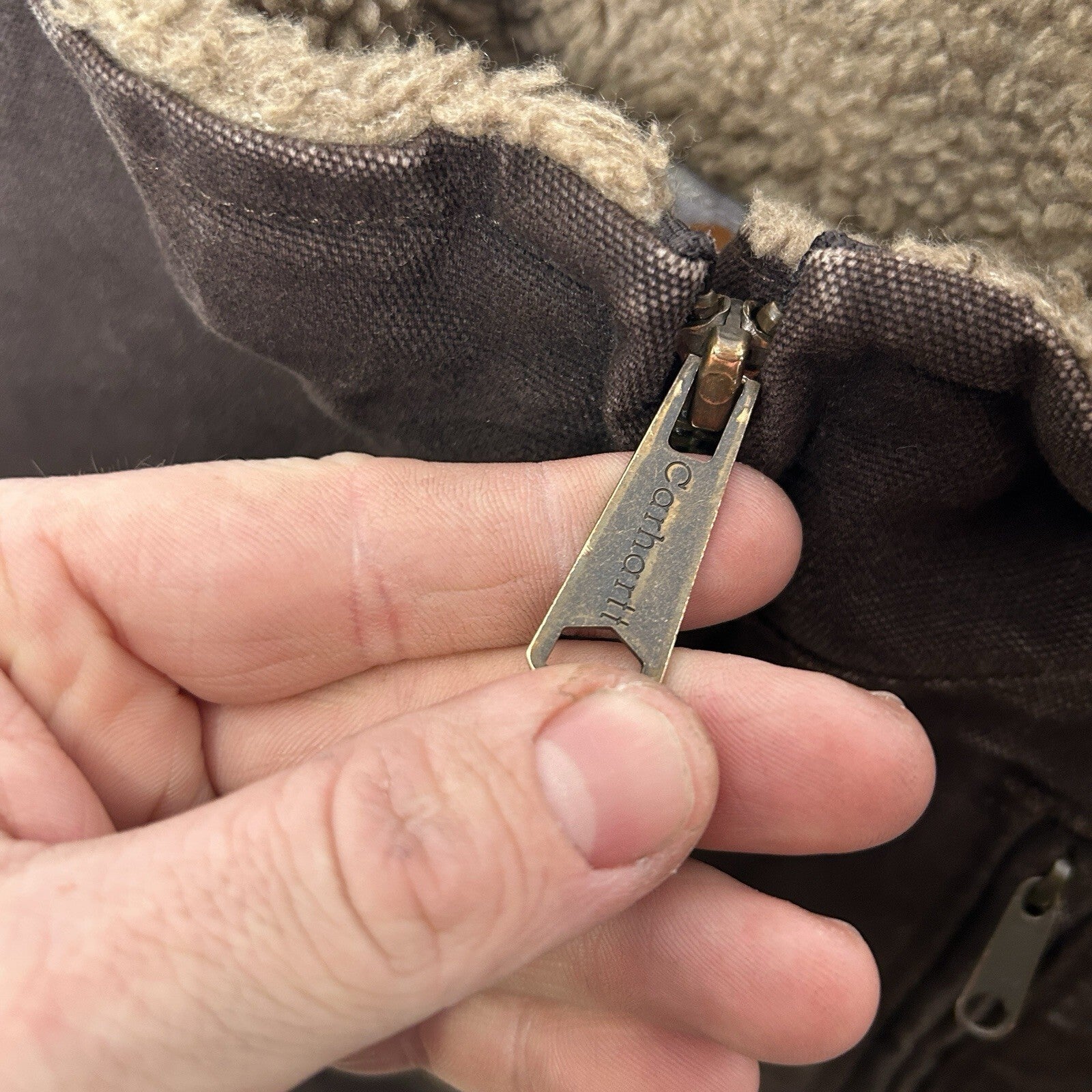 Vintage Carhartt Sherpa-Lined Canyon Jacket “Dark Brown” WJ022 DKB Women’s Large