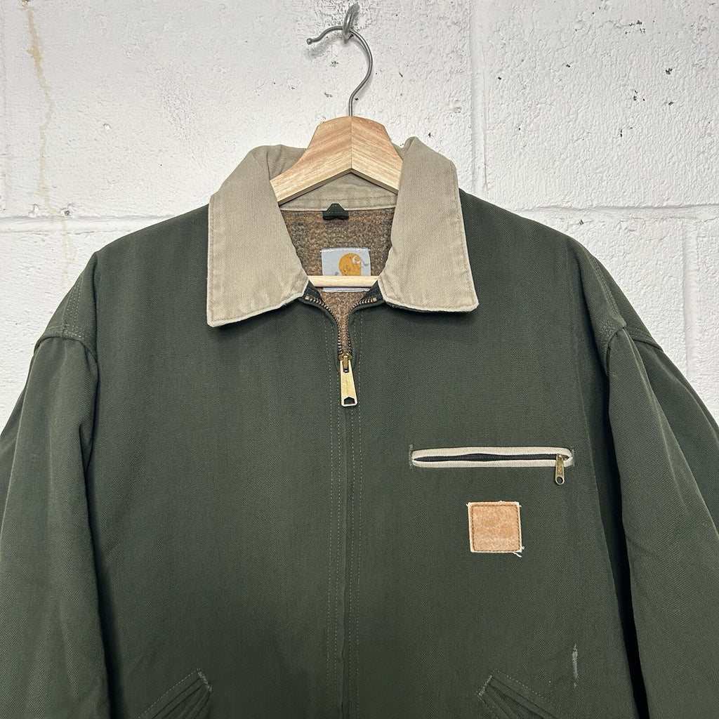 Vintage Carhartt Blanket-Lined Detroit Jacket “Olive Green” J129 OLV Men’s XL