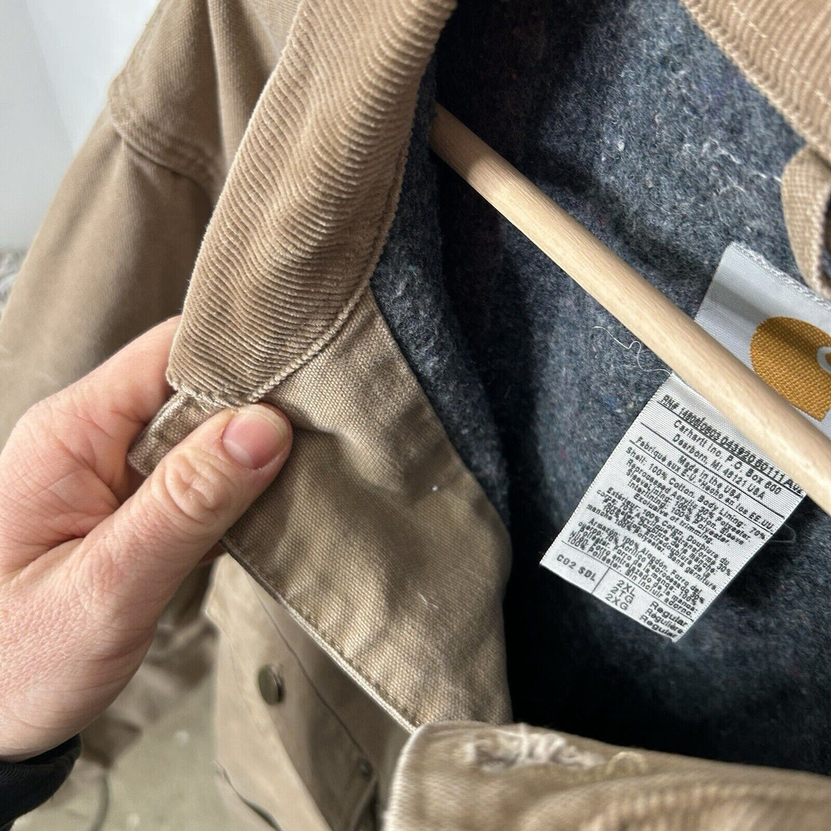 Vintage Carhartt Blanket-Lined Chore Coat “Saddle” C02 SDL