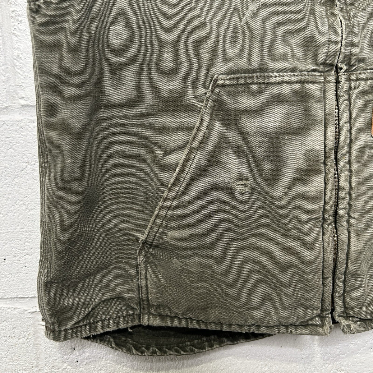 Y2K Carhartt Sherpa-Lined Vest “Army Green” V33 ARG