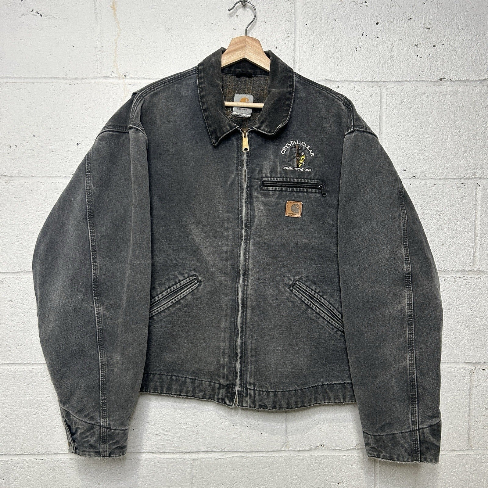 Vintage Carhartt Blanket-Lined Detroit Jacket “Petrol Grey” J97 PTL Men’s 2XL