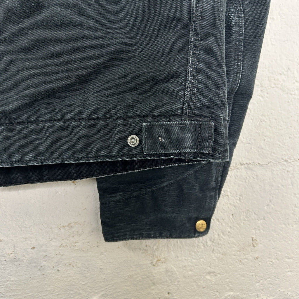 Vintage Faded Carhartt Blanket-Lined Detroit Jacket “Black” J01 BLK Men’s 42/LRG