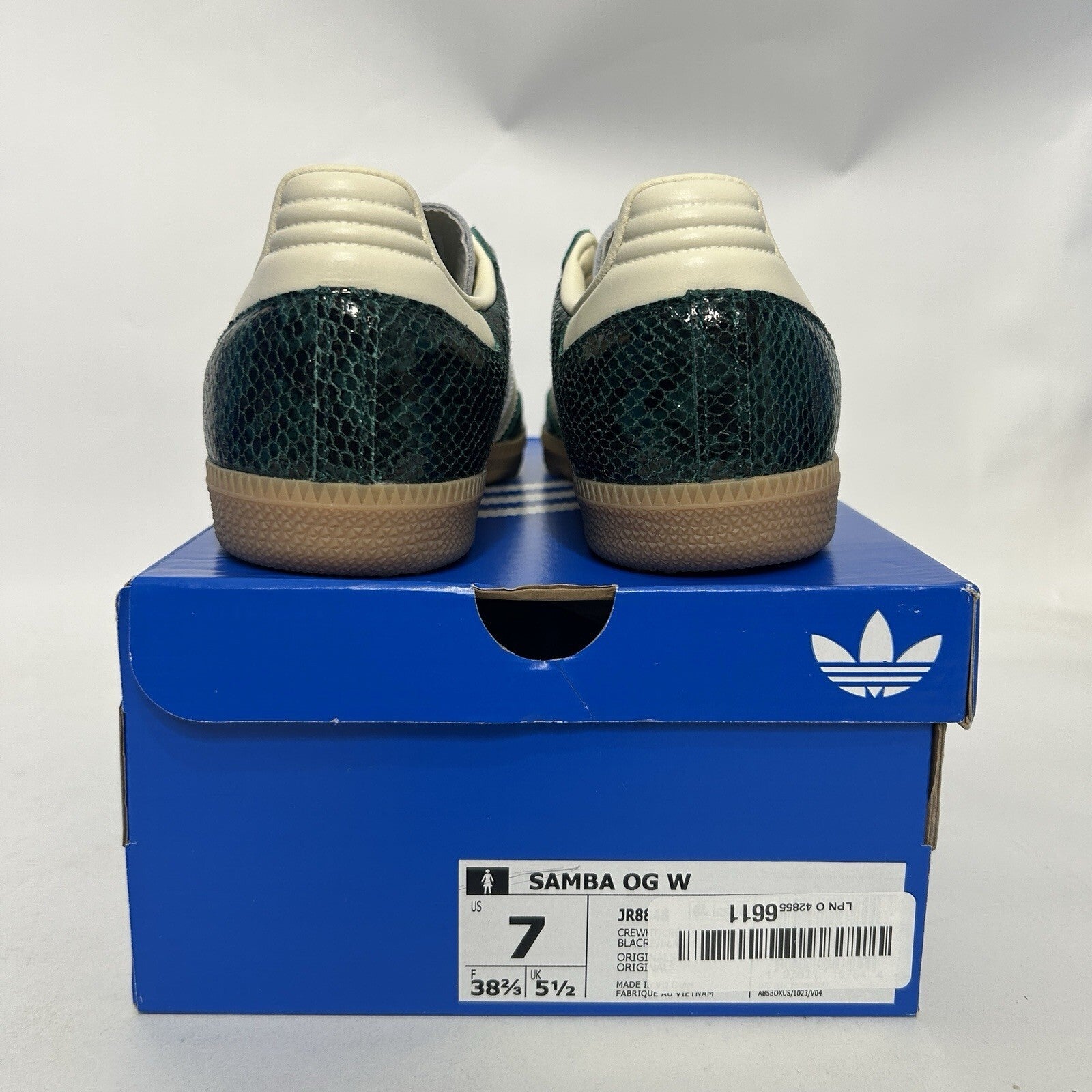 adidas Samba OG Snakeskin Pack - “Collegiate Green” JR8848 Women’s 7 New