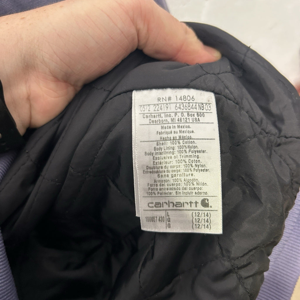 Carhartt Quilt-Lined Hooded Active Jacket “Periwinkle” 100057-430 Women’s Large