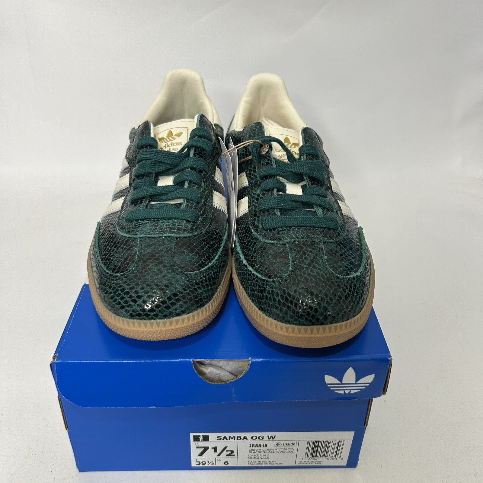 adidas Samba OG Snakeskin Pack - “Collegiate Green” JR8848 Women’s 7.5 New