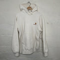 Vintage Carhartt Rugged Wear Pullover Hoodie “White/Cream” Men’s Medium