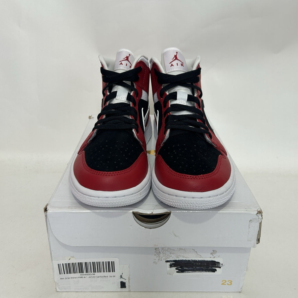 Nike Air Jordan 1 Mid Retro WMNS “Gym Red/White-Black” BQ6472-601 Women’s 9 New