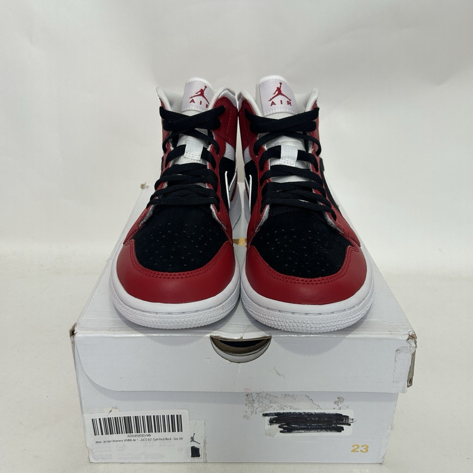 Nike Air Jordan 1 Mid Retro WMNS “Gym Red/White-Black” BQ6472-601 Women’s 9 New