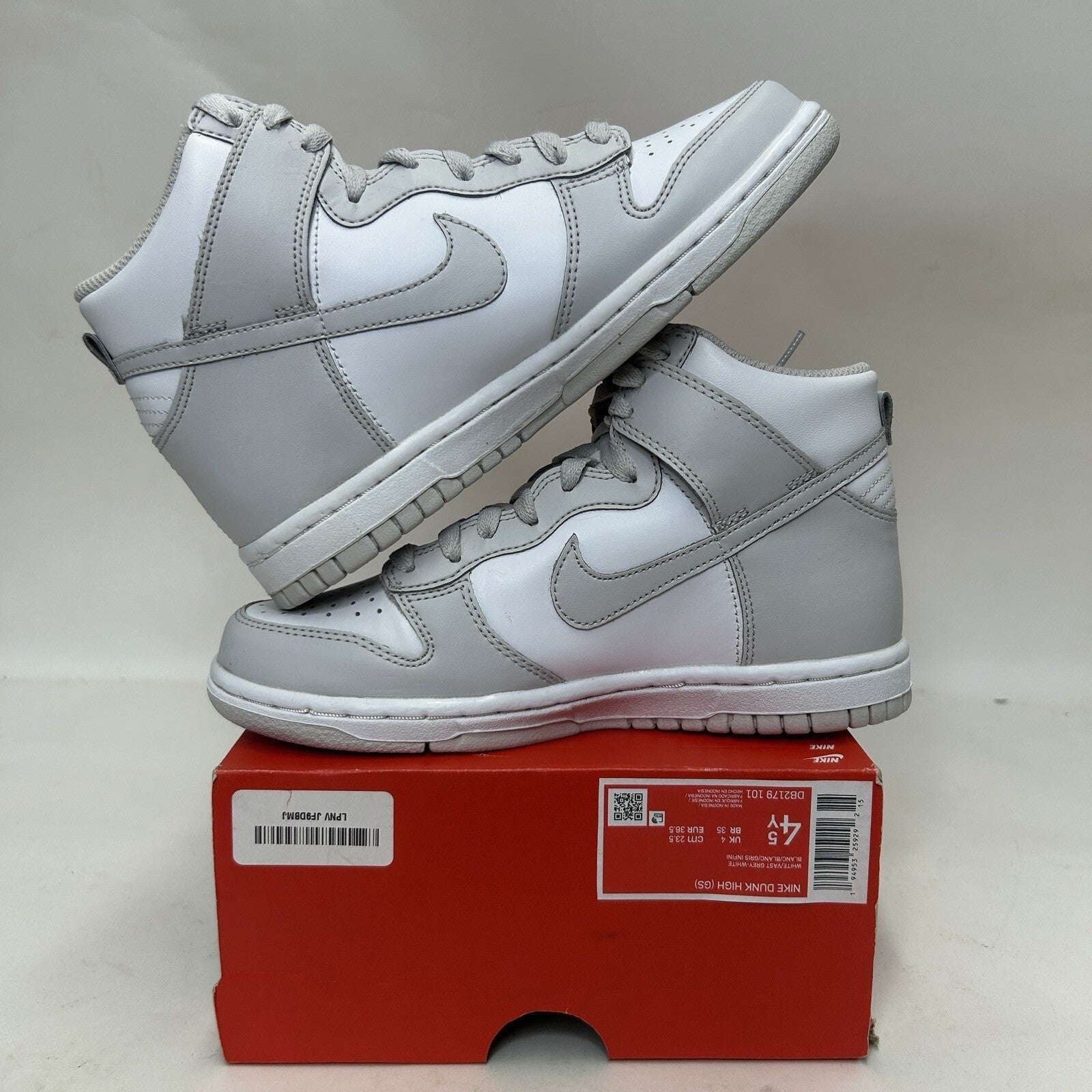 Nike Dunk High GS “Vast Grey” Sneakers DB2179-101 4.5Y/Women’s 6 New