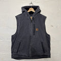 Carhartt Fleece-Lined Knoxville Hooded Vest “Shadow Grey” 101687-029 Men’s Large