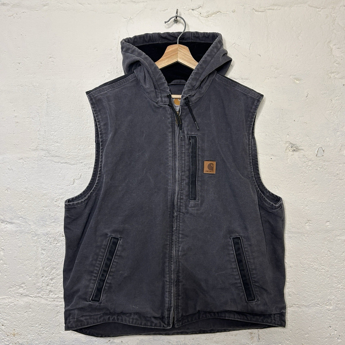 Carhartt Fleece-Lined Knoxville Hooded Vest “Shadow Grey” 101687-029 Men’s Large