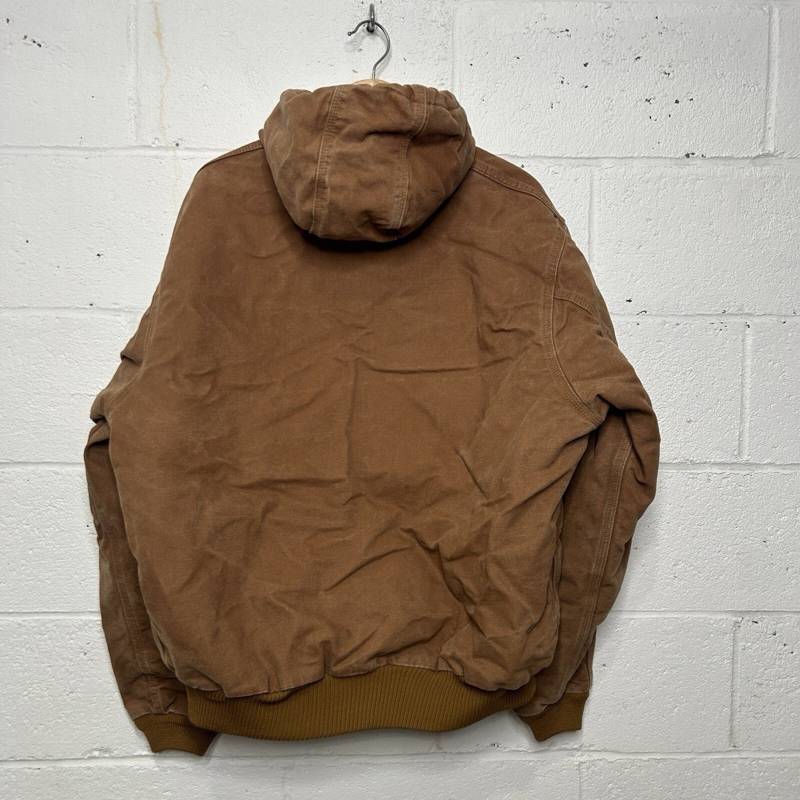 Carhartt Quilt-Lined Hooded Canvas Active Jacket “Brown”