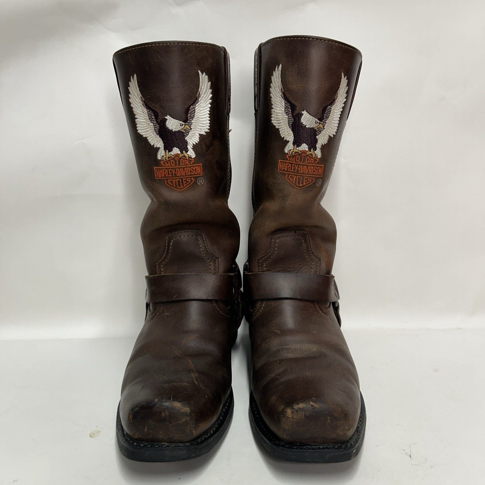 Vintage Harley-Davidson Embroidered Eagle Harness Boots “Brown” Men’s 13