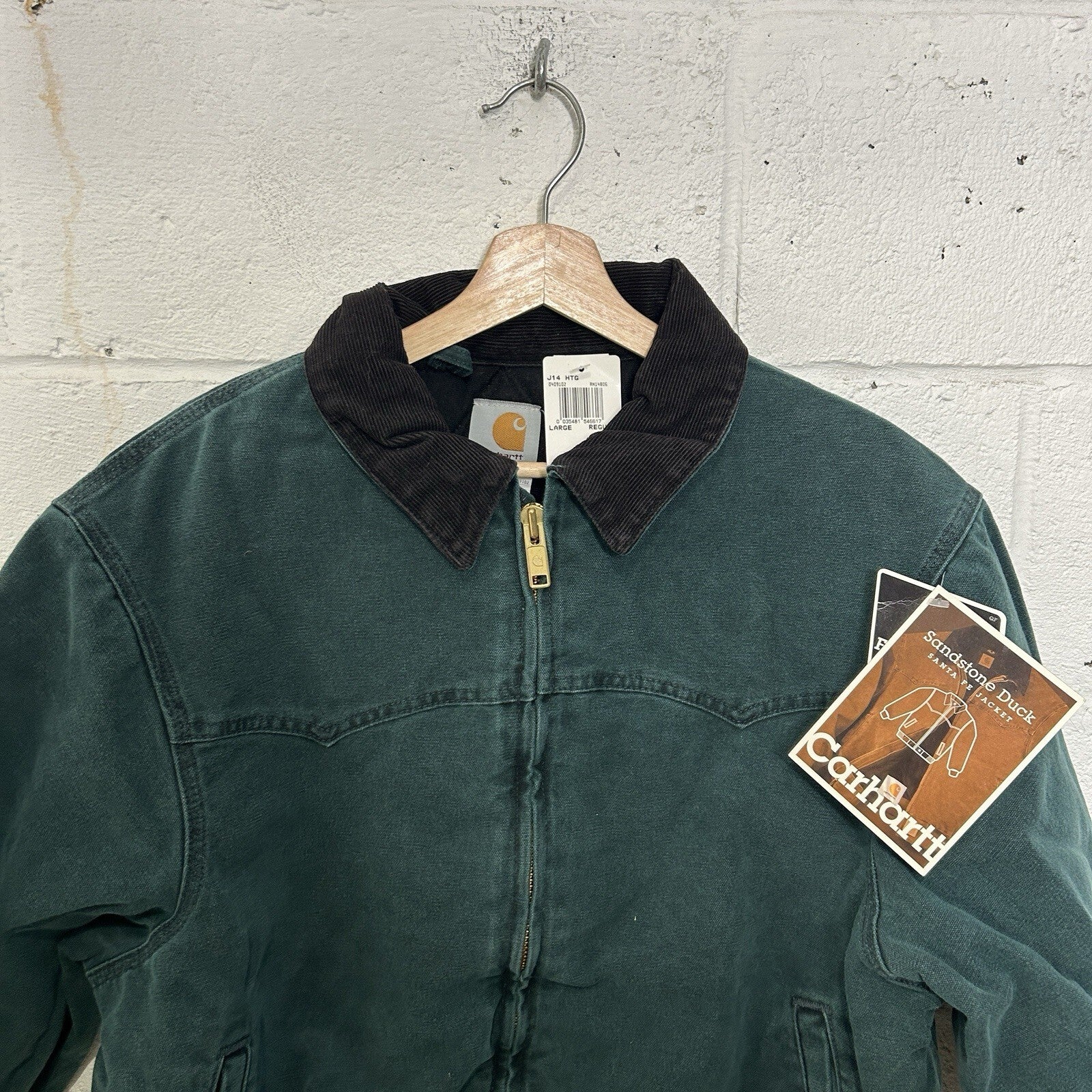 Vintage Carhartt Santa Fe Jacket “Hunter Green” J14 HTG Men’s Large NEW