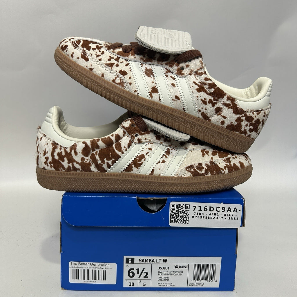 adidas Womens Samba LT Cow Print Pack “Brown” JS3931 Women’s 6.5 New