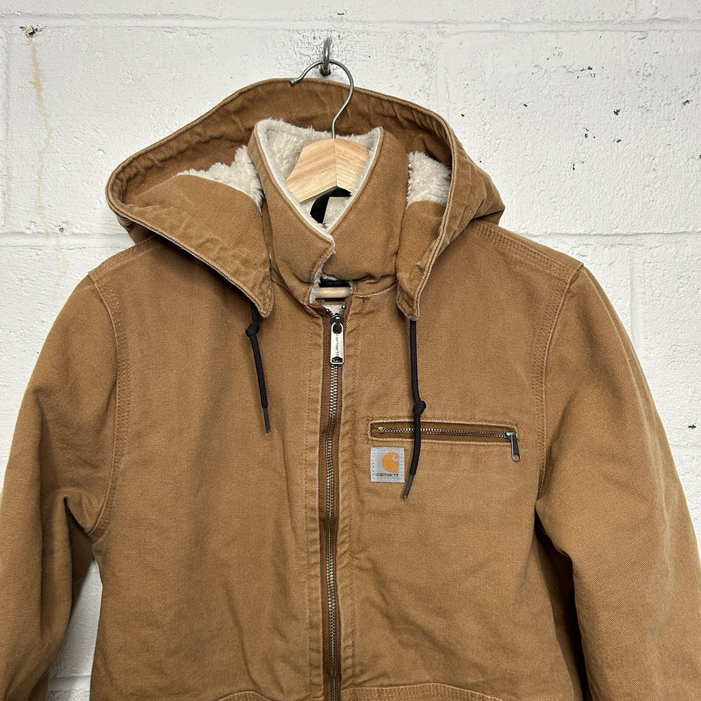 Carhartt Sherpa-Lined Wildwood Jacket “Brown” 100815-211 Women’s Medium