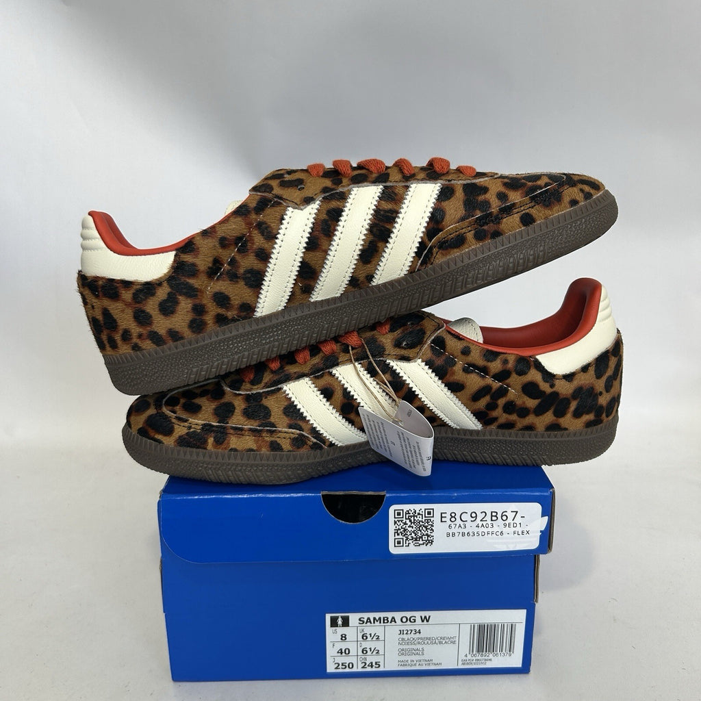 adidas Samba OG WMNS Leopard - “Preloved Red” JI2734 Women's 8 New