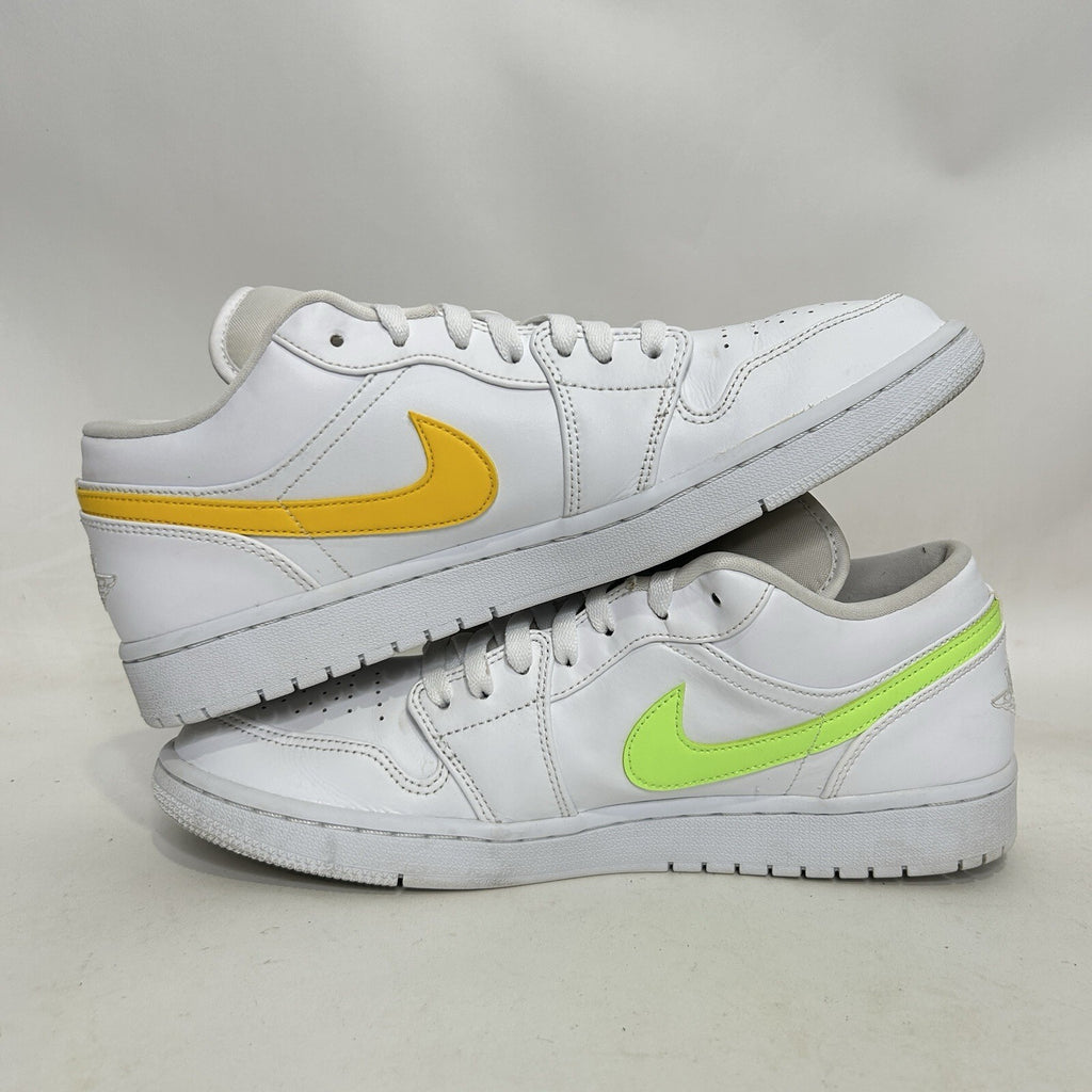 Nike Air Jordan 1 Low Retro “Neon Swooshes” CW7033-100 Men’s 12 Worn