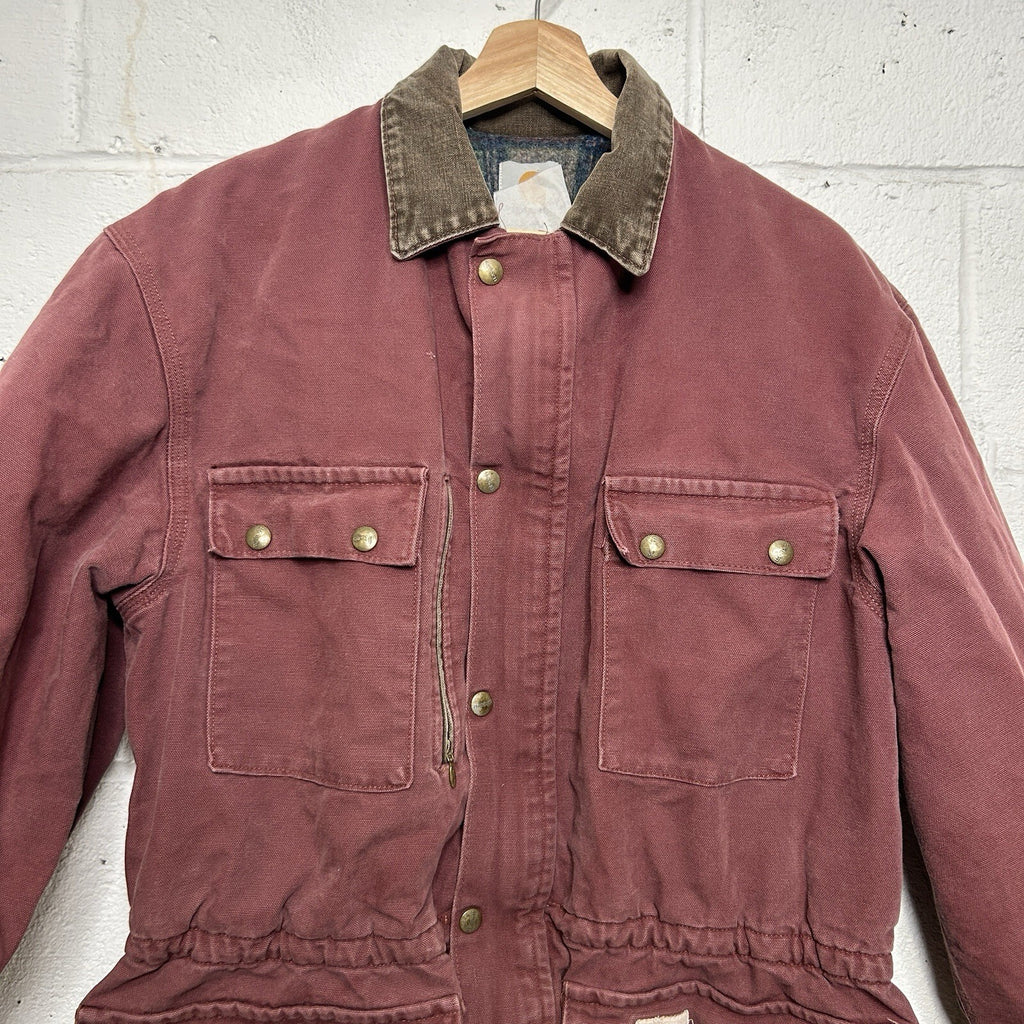 Vintage Carhartt Blanket-Lined Washed-Duck Trail Parka Jacket “Redwood” PB1136