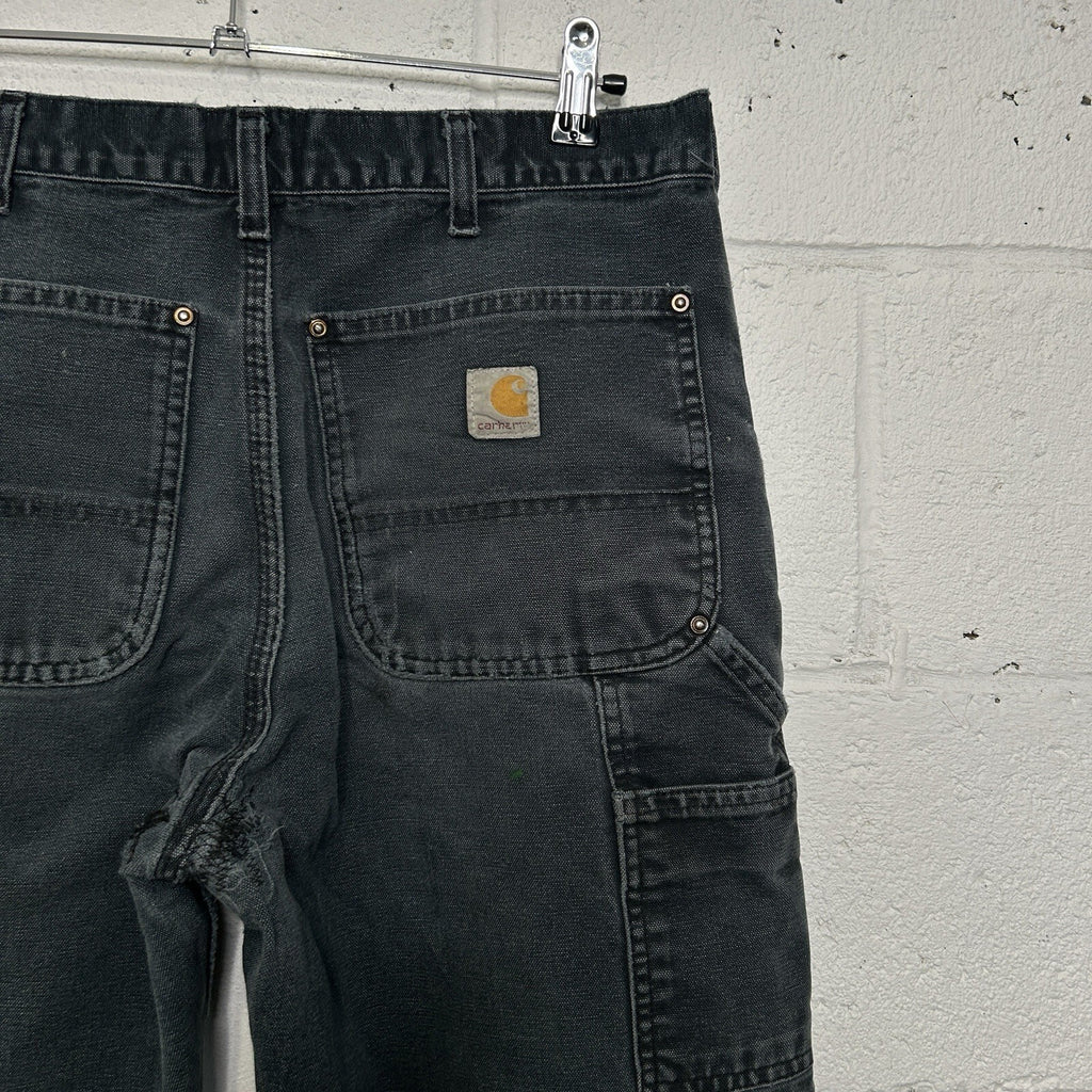 Vintage Faded Carhartt DoubleKnee Carpenter Pants “Black”