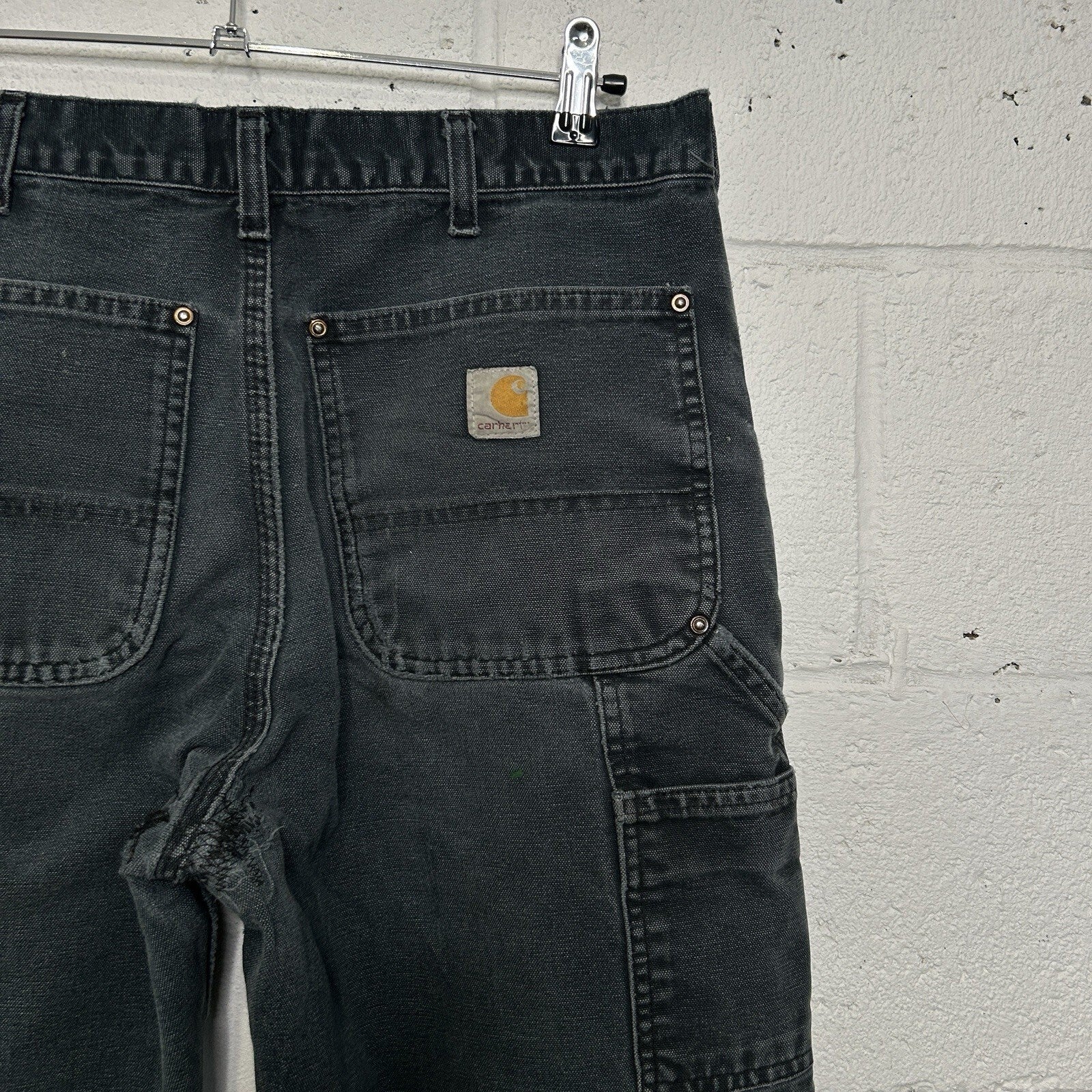 Vintage Faded Carhartt DoubleKnee Carpenter Pants “Black”