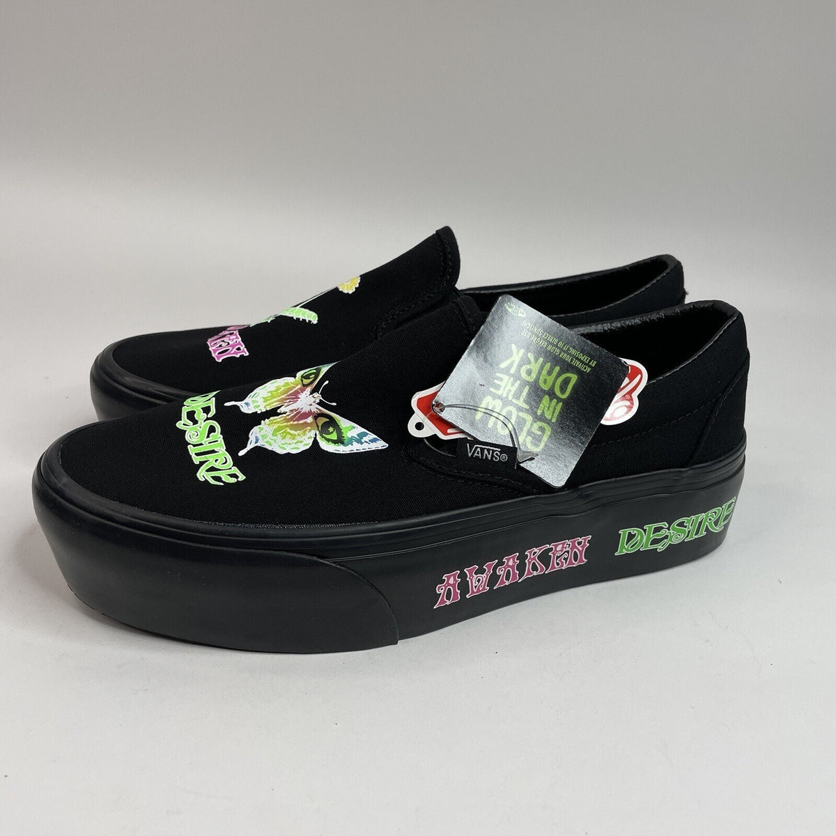 Vans Morph Blackout Platform “Awaken Desire” Slip On Shoes W 8.5 / M 7