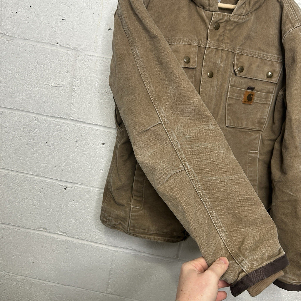 Carhartt Sherpa-Lined Bartlett Hooded Jacket “Frontier Brown” 102285-903 Men’s S