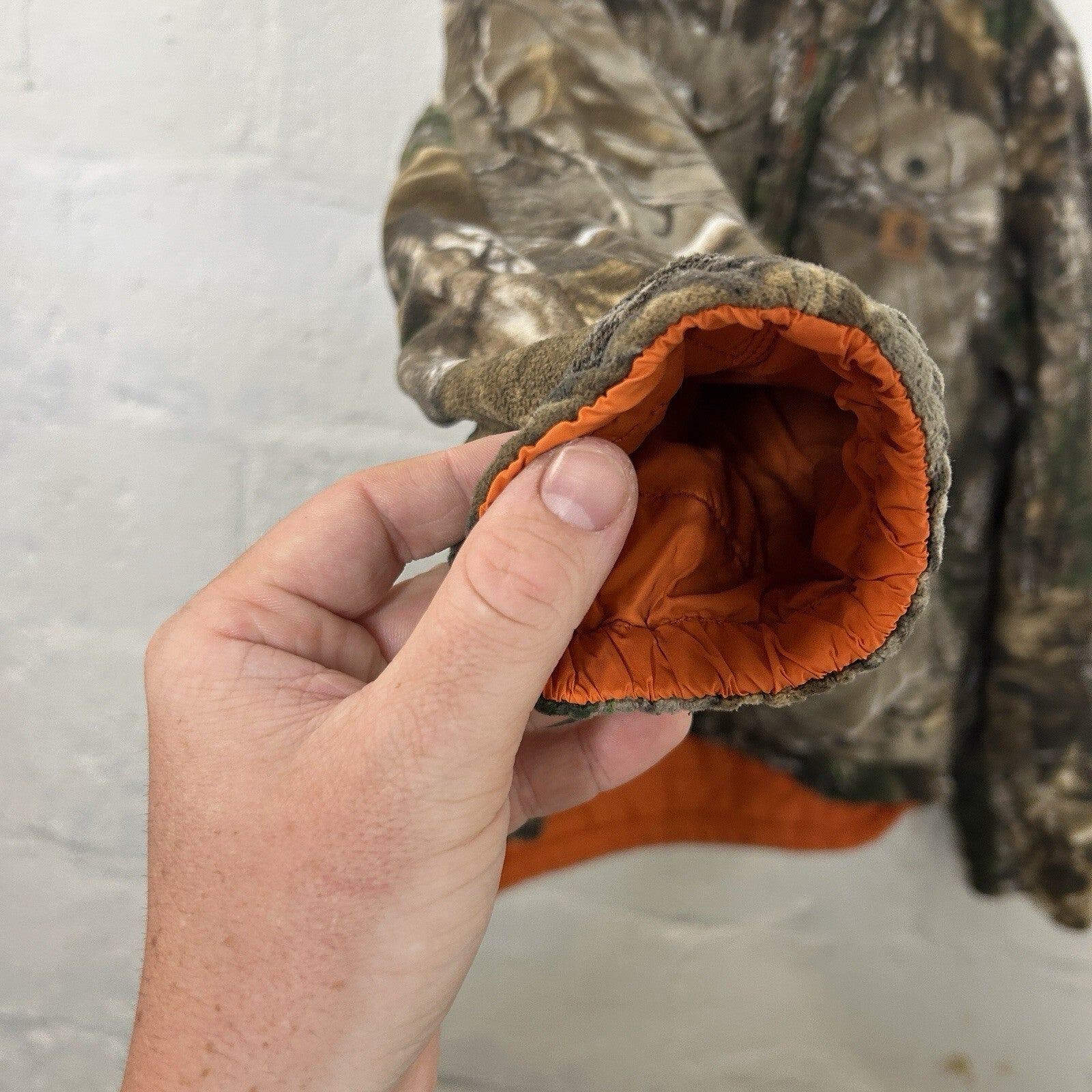 Carhartt Reversible Woodsville Jacket “Realtree Camo Blaze Orange” Men’s Small