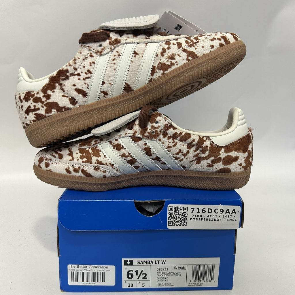 adidas Womens Samba LT Cow Print Pack “Brown” JS3931 Women’s 6.5 New
