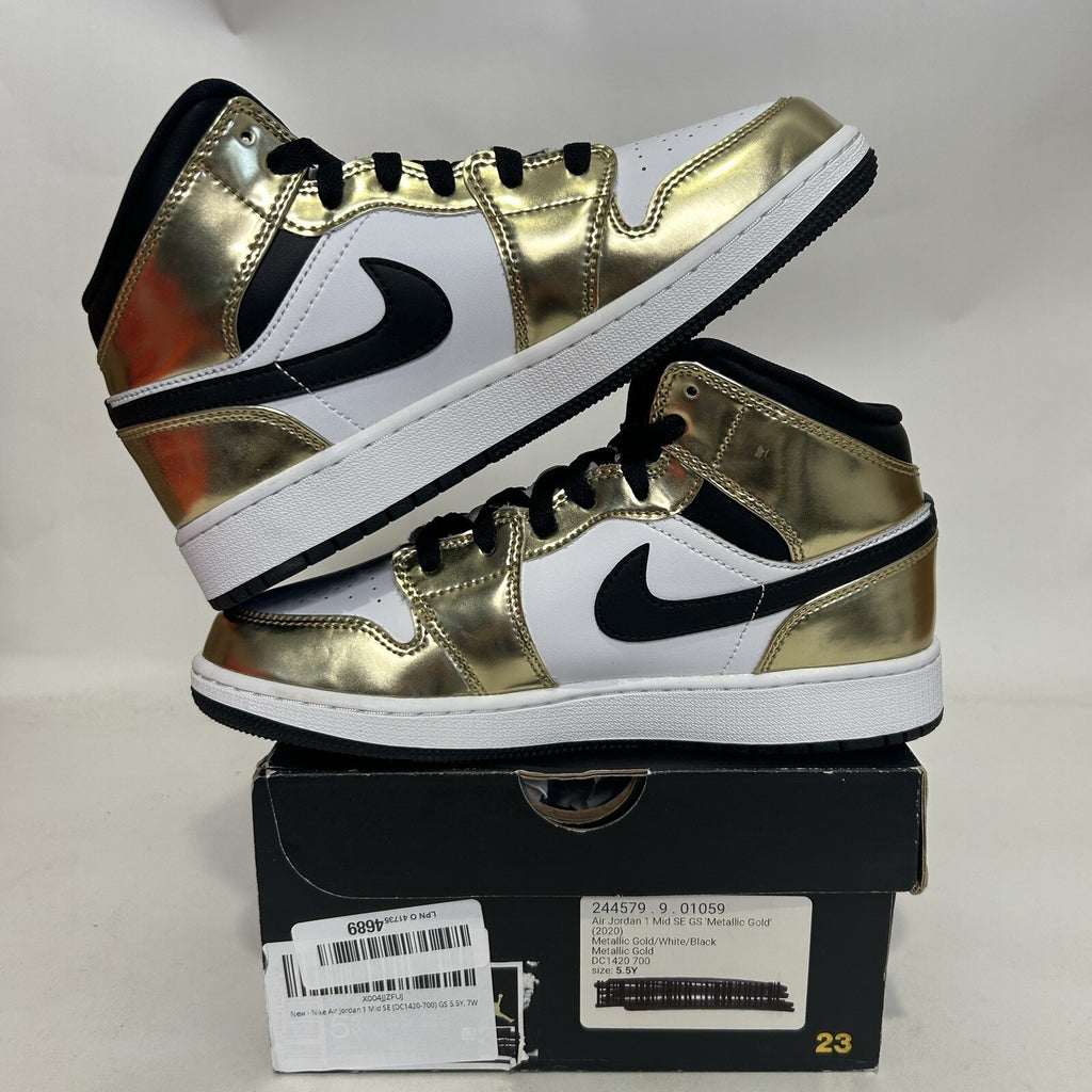 Nike Air Jordan 1 Mid SE GS “Metallic Gold” DC1420-700 5.5Y/Women’s 7 New