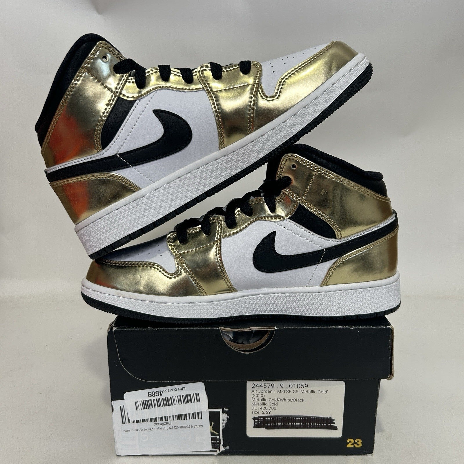 Nike Air Jordan 1 Mid SE GS “Metallic Gold” DC1420-700 5.5Y/Women’s 7 New