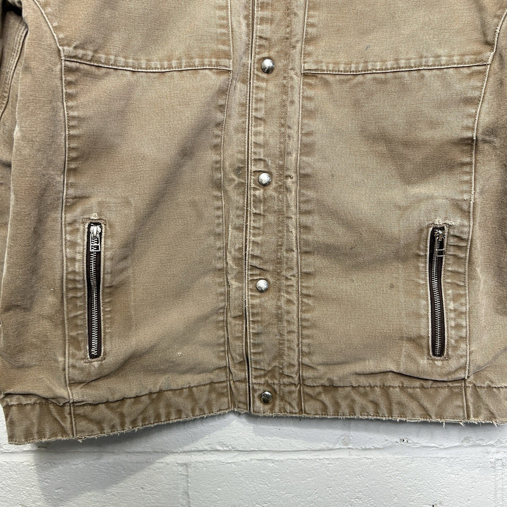Y2K Carhartt Sandstone Multi-Pocket Jacket “Frontier Brown” J285 FRB Men’s Large