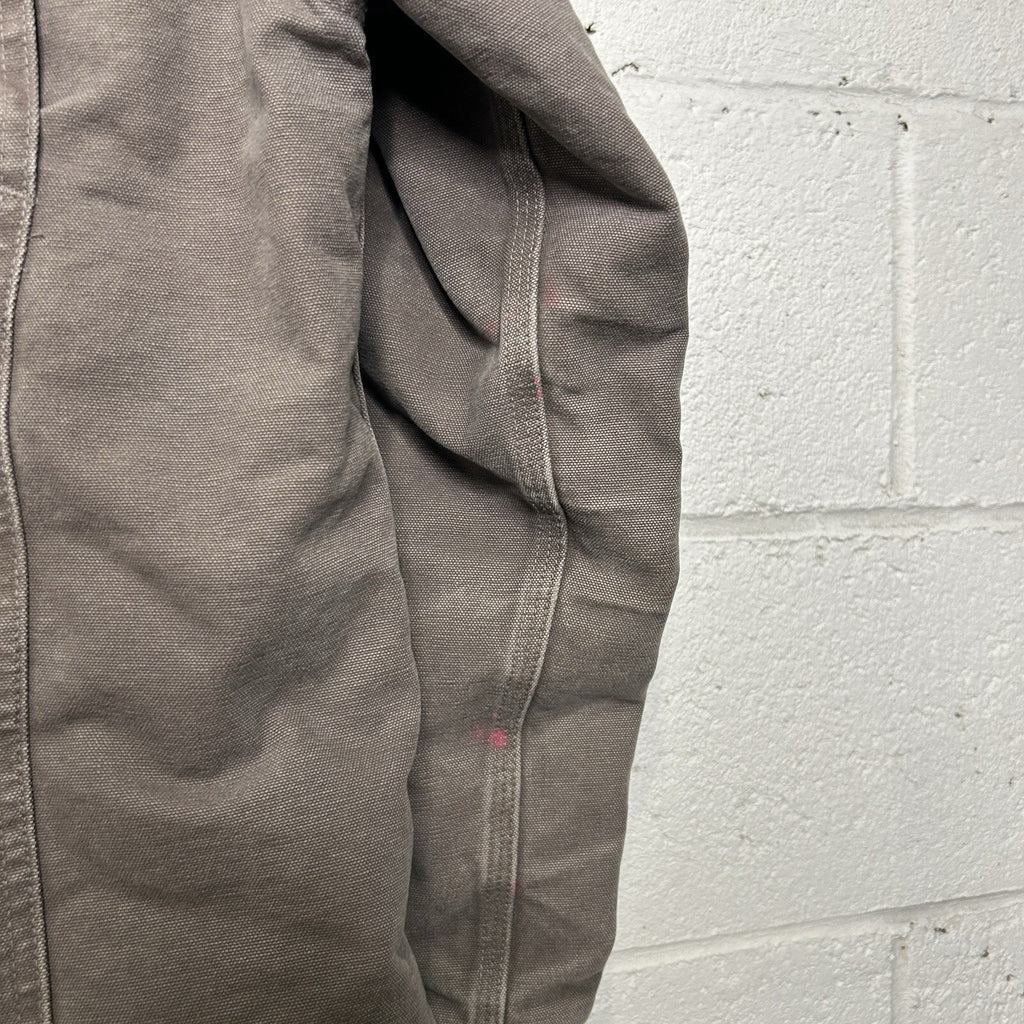Carhartt Sherpa-Lined Hooded Detroit Jacket “Taupe Grey”
