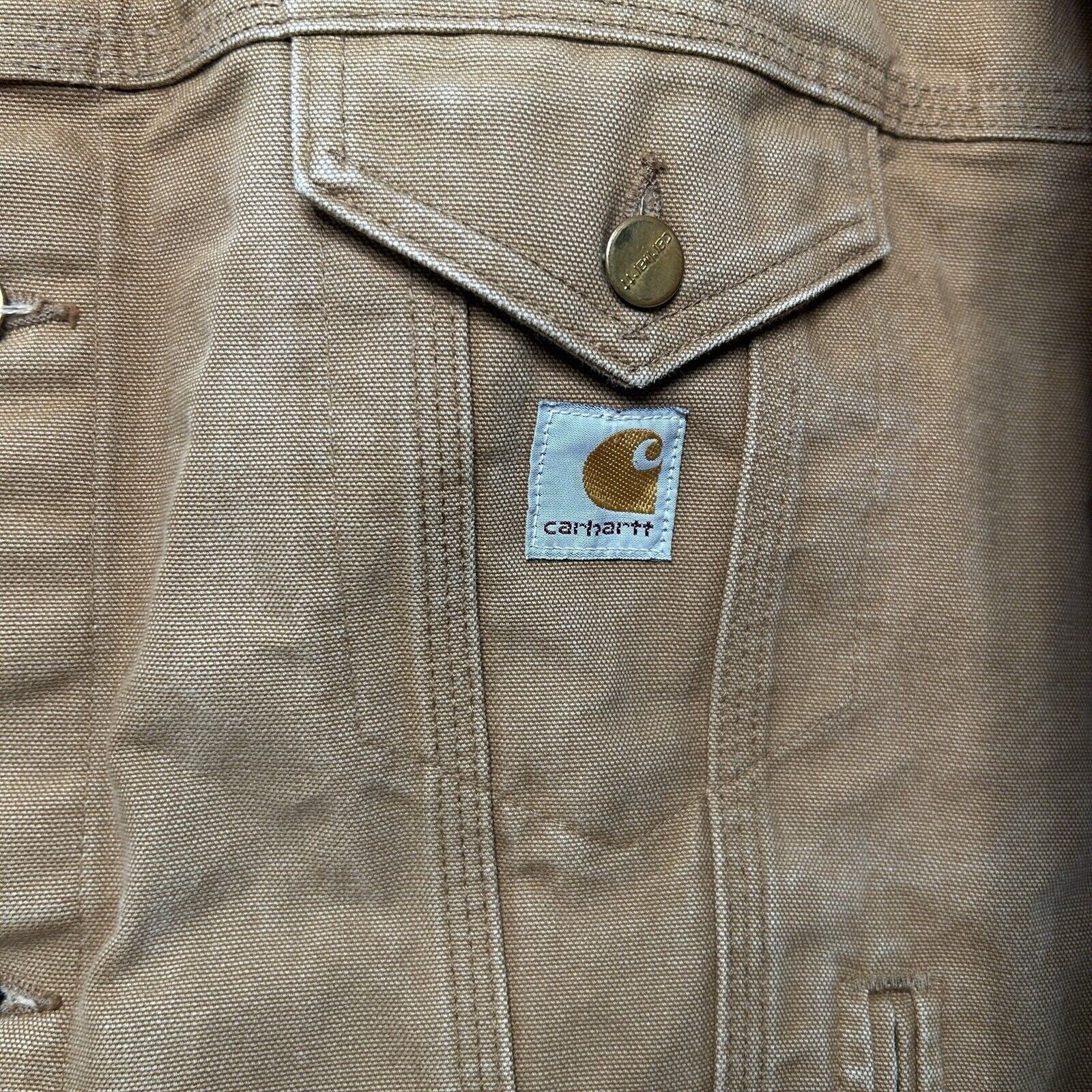 Vintage Carhartt Unlined Trucker Jacket “Tan” J109 BRN