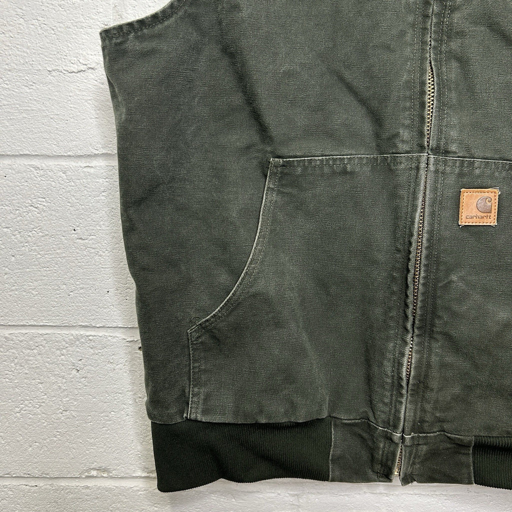 Carhartt Hooded Quilted Canvas Vest “Moss Green” 100121